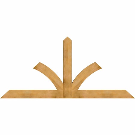 Ekena Millwork Richland Rough Sawn Timber Gable Bracket, Western Red Cedar, 96"W x 44"H x 4"D x 6"F, 11/12 Pitch GBW096X44X0406RIC00RWR